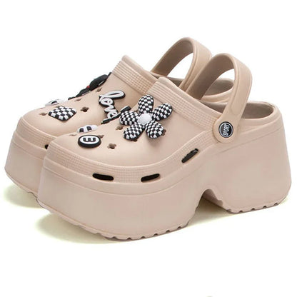Women’s Cloud Clog Slippers – High Heel Platform Sandals