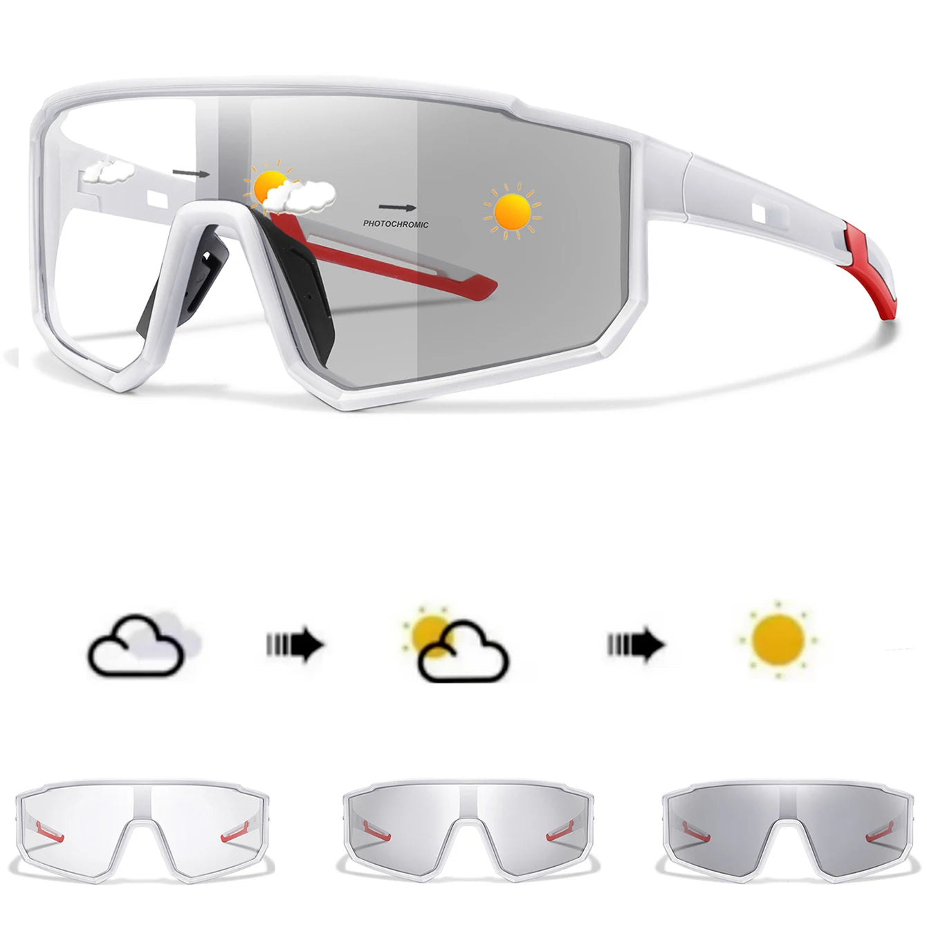Fashion Brand Photochromic Cycling Sunglasses – Adaptive Sports Eyewear for Men & Women