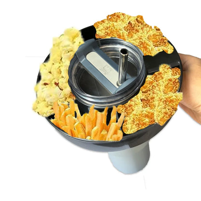 3/4-Grid Snack Bowl – Partitioned Tray for 40oz Tumbler with Handle