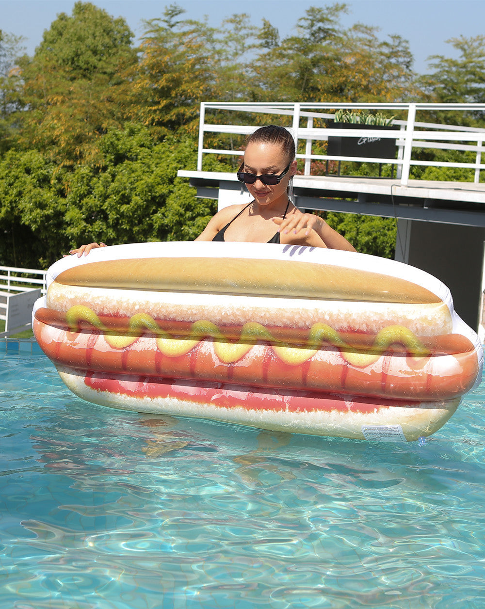 Hot Dog & Burger Pool Float – Fun Inflatable Mattress