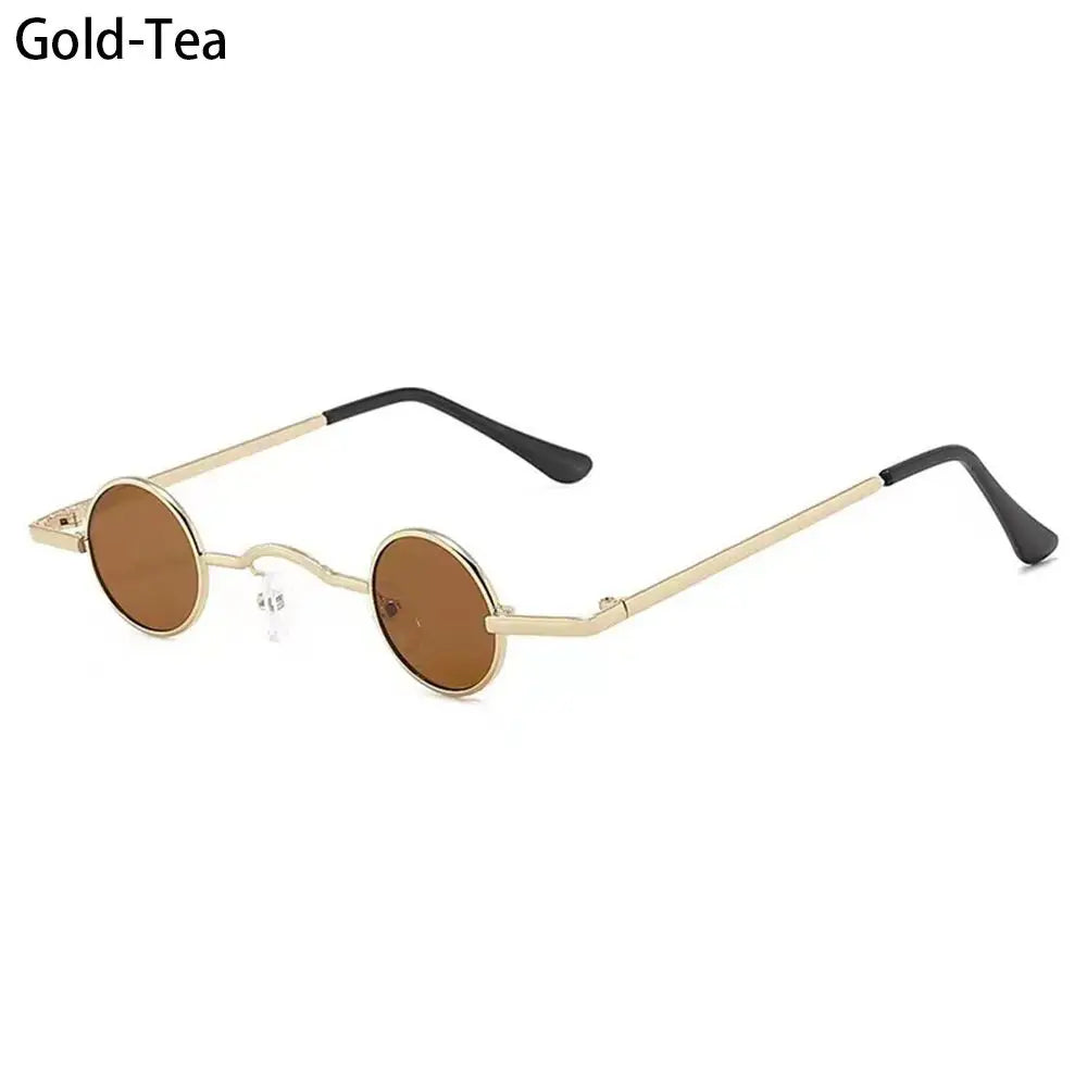 Small Round Rock Punk Sunglasses – Ultra Metal Frame Hip Hop Shades