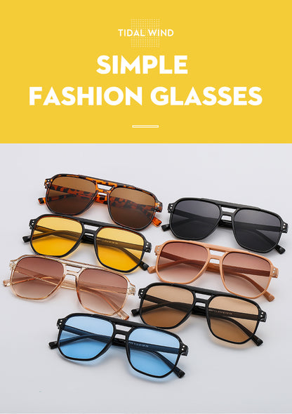 Vintage Square Sunglasses – Chic UV400 Eyewear for Men & Women