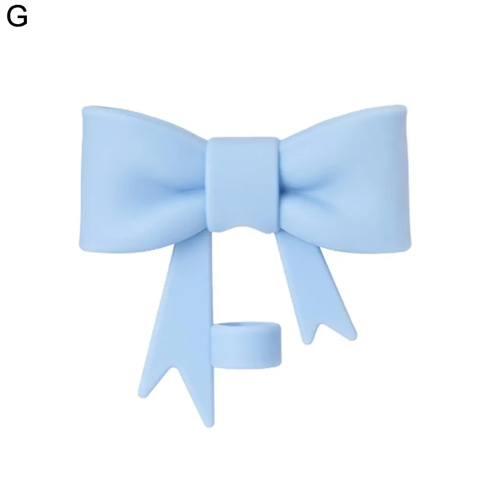 Lovely Bow Straw Covers – Reusable Silicone Toppers for 30/40oz Tumbler