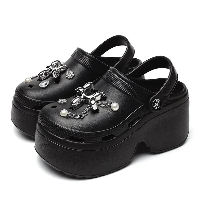 Women’s Cloud Clog Slippers – High Heel Platform Sandals