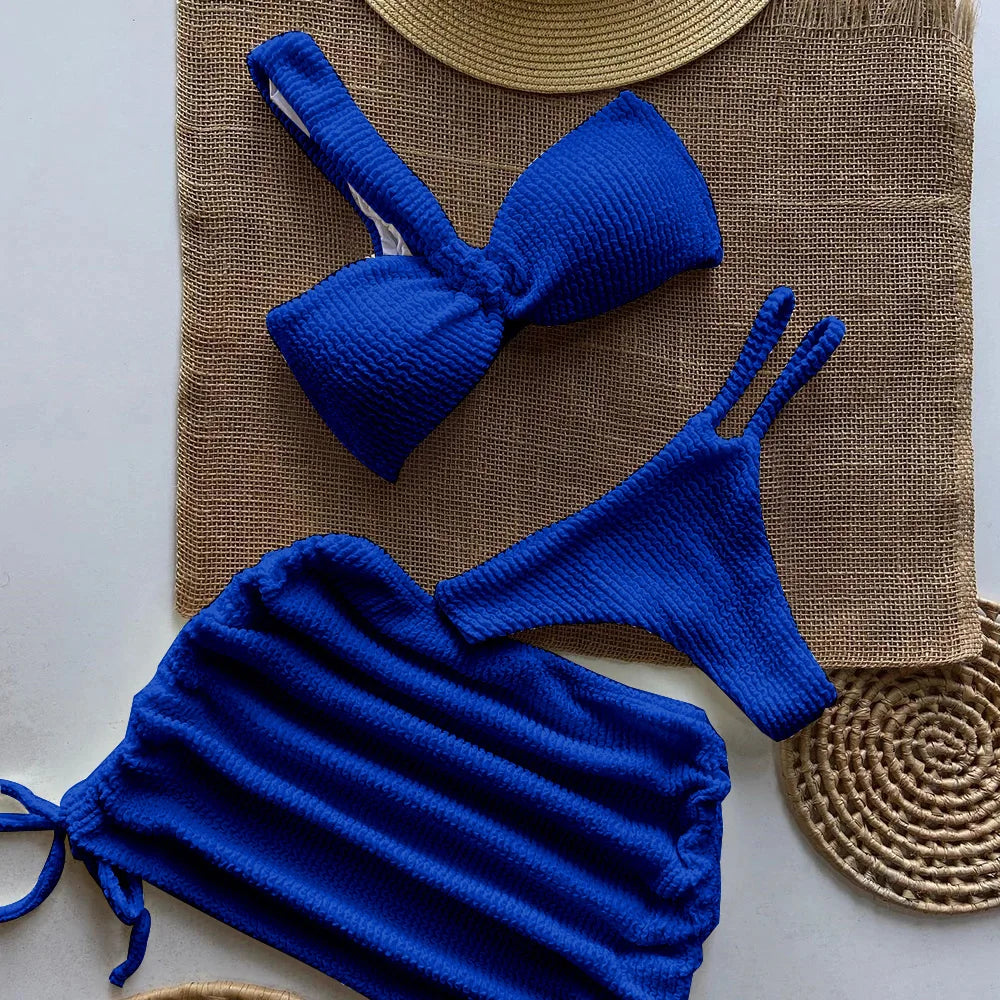 Sexy 3-Piece Micro Bikini Set – Brazilian Thong Swimsuit for Women 2025
