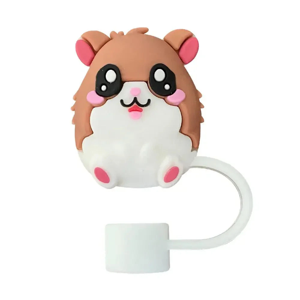 1PC Bear Straw Tip Cover – 10mm Dust-Proof Silicone Topper for 30/40oz Tumblers