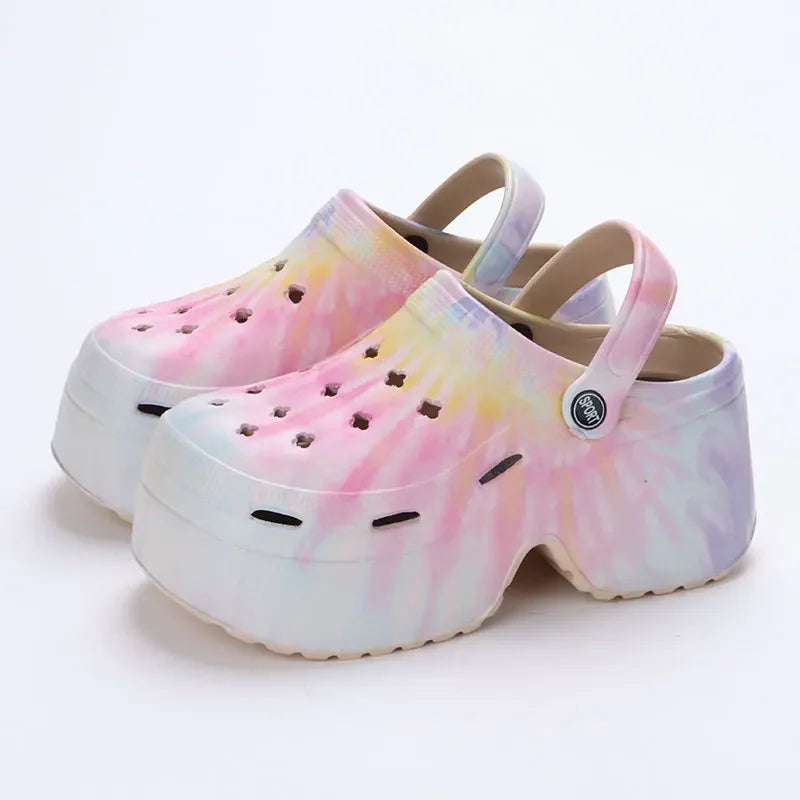 Women’s Cloud Clog Slippers – High Heel Platform Sandals