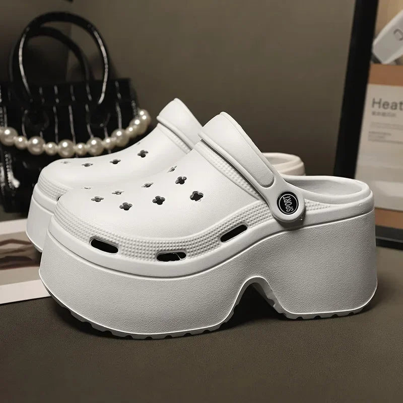 Women’s Cloud Clog Slippers – High Heel Platform Sandals