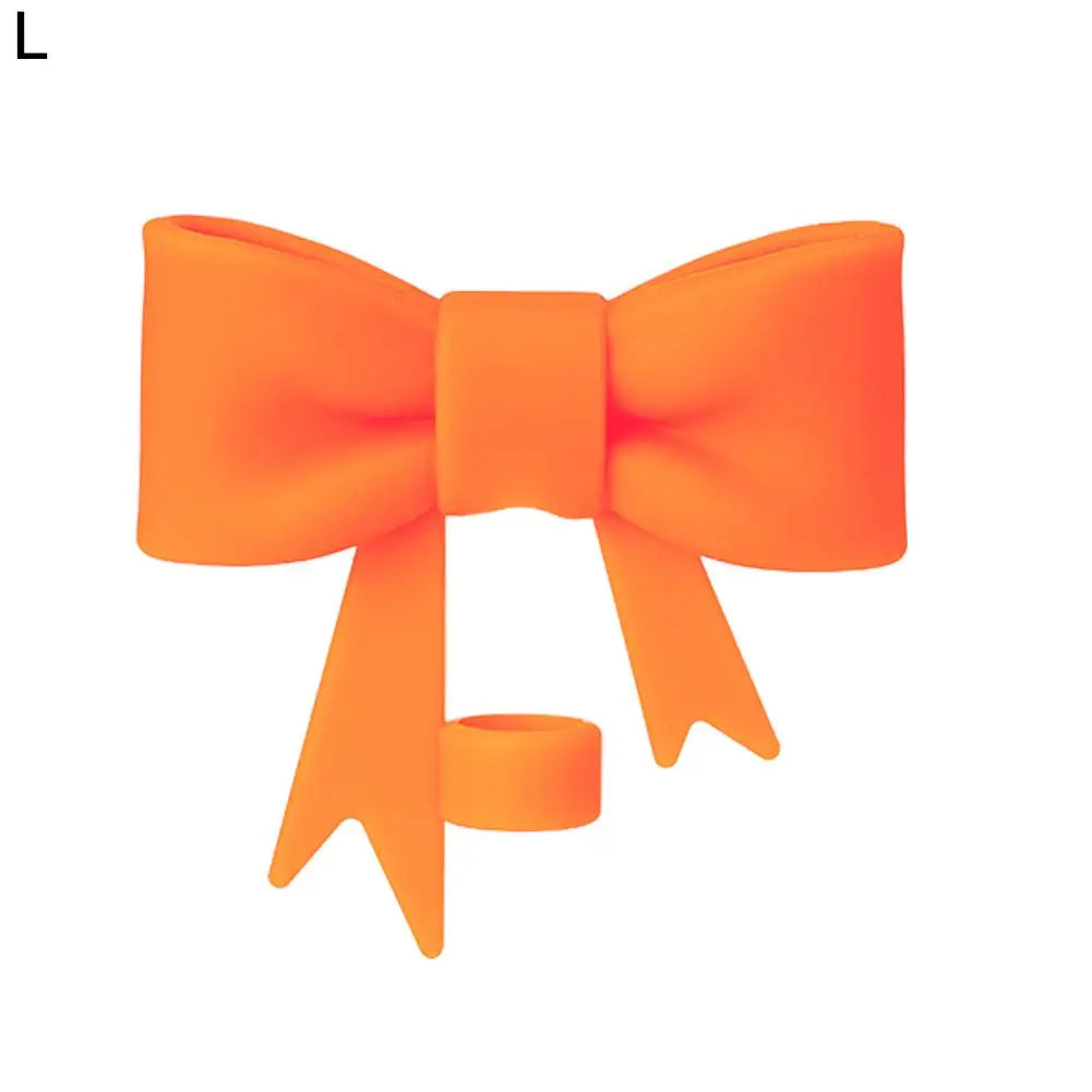 Lovely Bow Straw Covers – Reusable Silicone Toppers for 30/40oz Tumbler