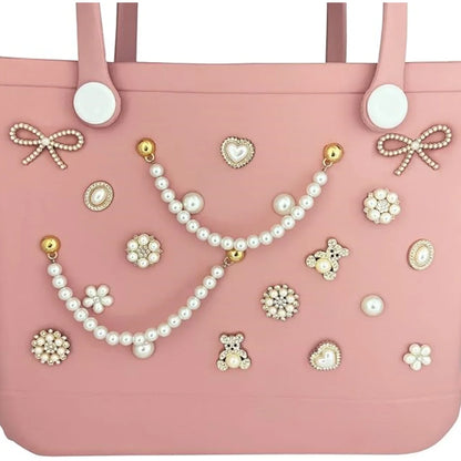 Beach Bag Charms – Pearls, Love, Butterfly & Chain for Simply Southern