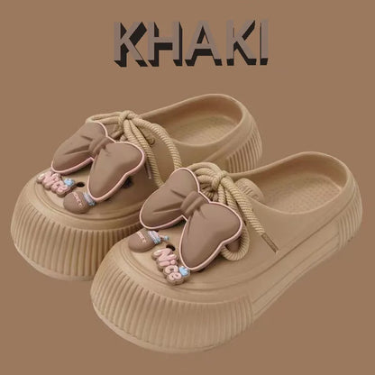 Women’s DIY Platform Sandals – Thick Sole EVA Clogs with Flowers