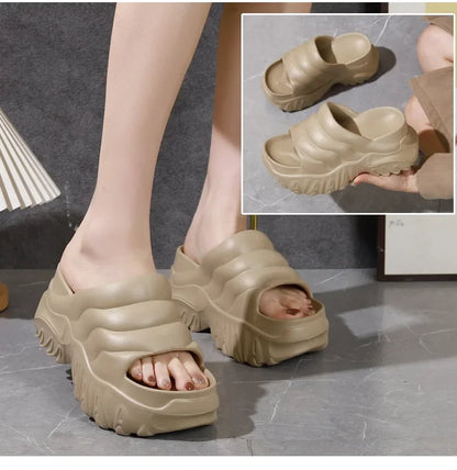 Women’s Platform Wedge Sandals – Open-Toe Summer Slides