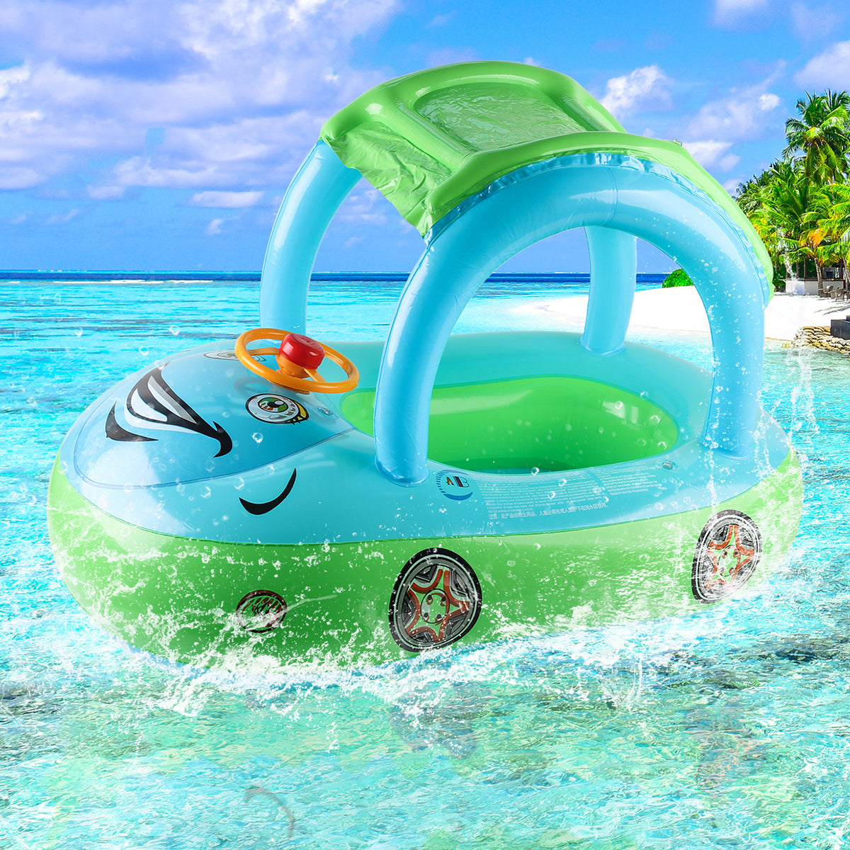 Large Car Pool Float Car-Shaped Toddler Pool Float – Fun Swim Floatie for Kids – Ceeprints