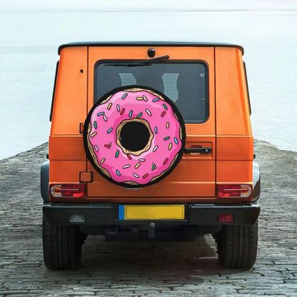 Custom Pink Donut Spare Tire Cover – Fits 14" 15" 16" Wheels
