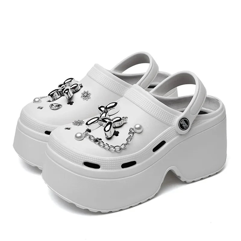 Women’s Cloud Clog Slippers – High Heel Platform Sandals