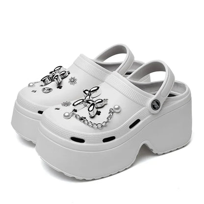 Women’s Cloud Clog Slippers – High Heel Platform Sandals
