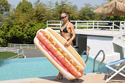 Hot Dog & Burger Pool Float – Fun Inflatable Mattress