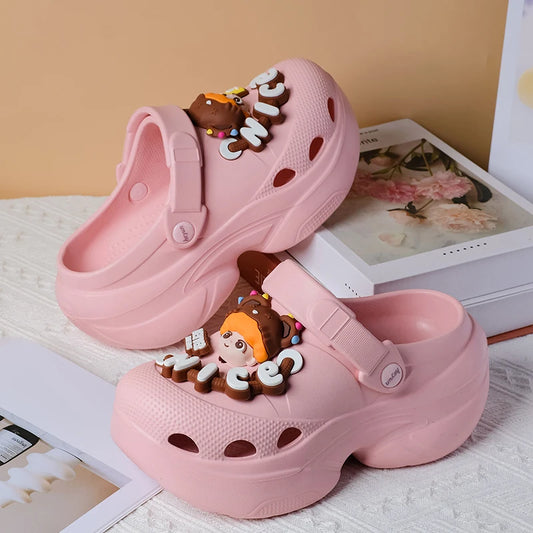 Women’s Summer Wedge Sandals – Breathable Platform Clogs