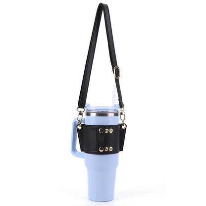 Water Bottle Carrier – Adjustable Strap Holder for 30oz & 40oz Stanley Tumblers