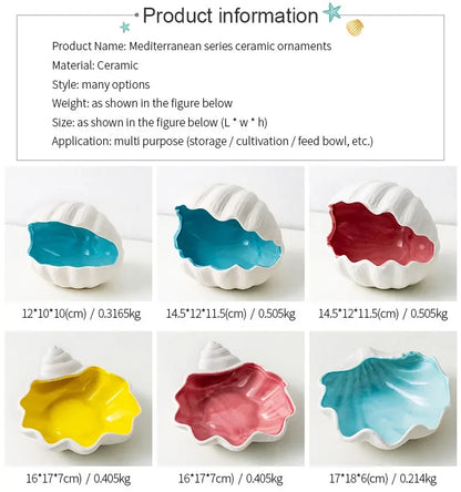 Ceramic Sea Shell Jewelry Tray – Elegant Decorative Storage