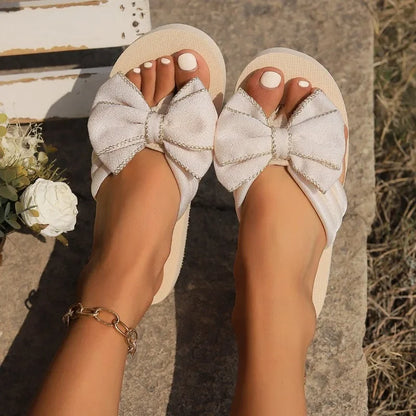 Ceeprints Women's Flower Bow Slides
