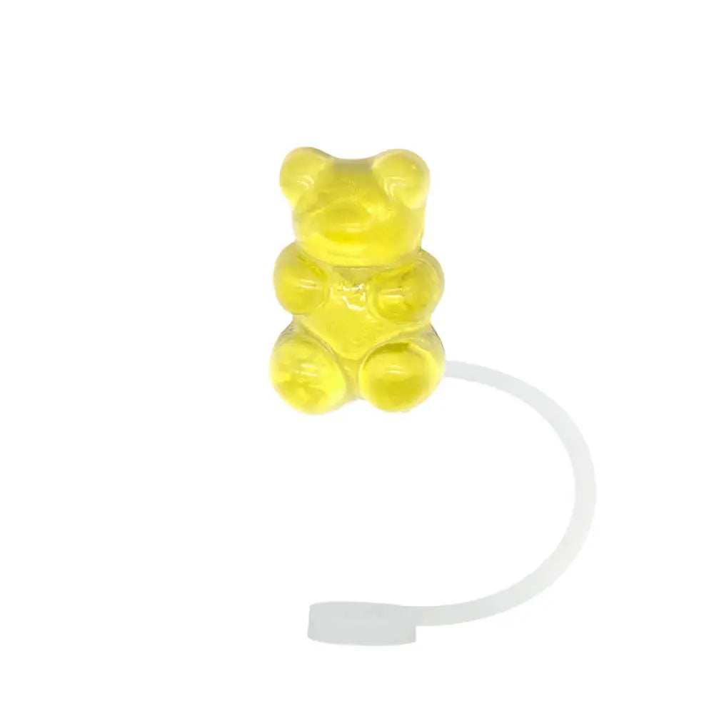 1PC Bear Straw Tip Cover – 10mm Dust-Proof Silicone Topper for 30/40oz Tumblers
