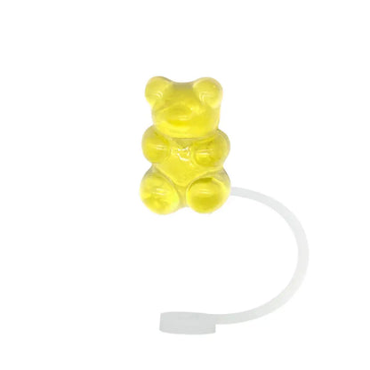 1PC Bear Straw Tip Cover – 10mm Dust-Proof Silicone Topper for 30/40oz Tumblers