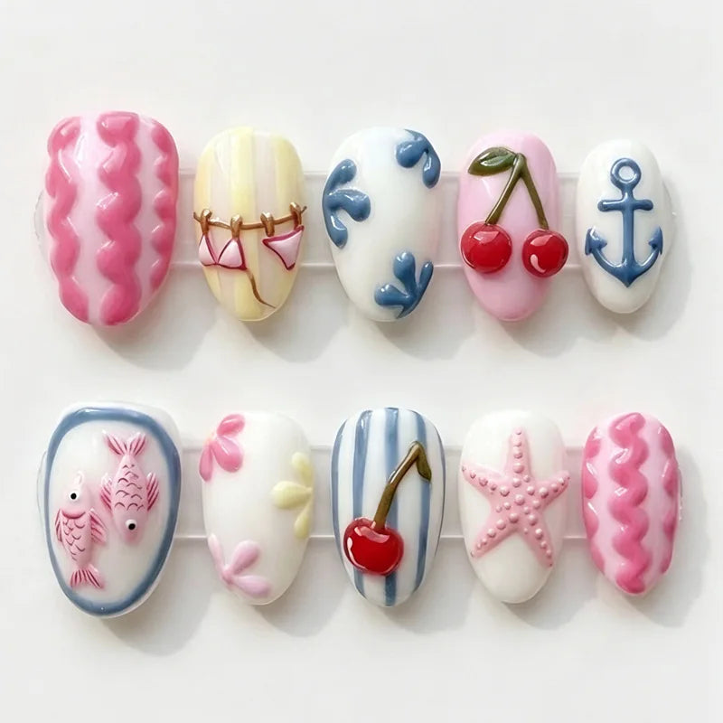 Dopamine 3D No. 16 press-on nails