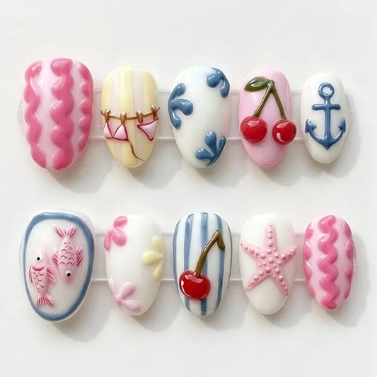 Dopamine 3D No. 16 press-on nails