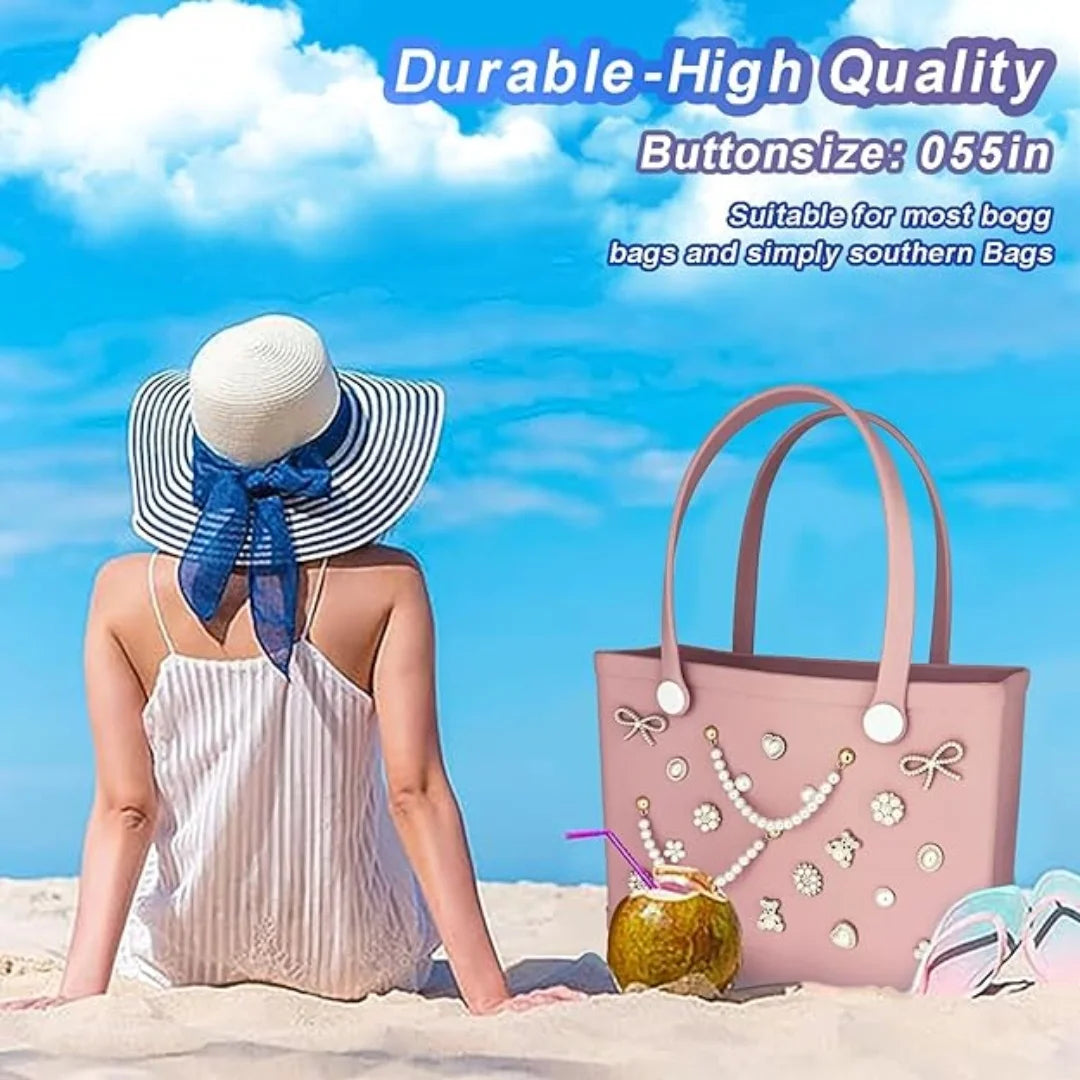 Beach Bag Charms – Pearls, Love, Butterfly & Chain for Simply Southern