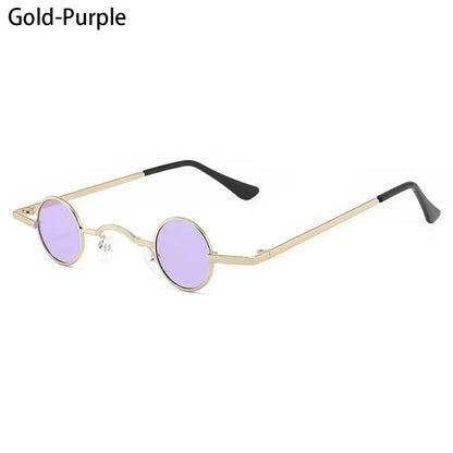 Small Round Rock Punk Sunglasses – Ultra Metal Frame Hip Hop Shades