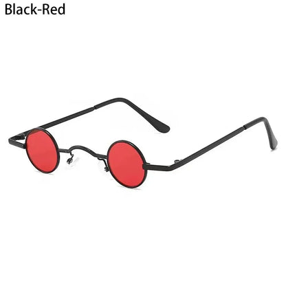 Small Round Rock Punk Sunglasses – Ultra Metal Frame Hip Hop Shades