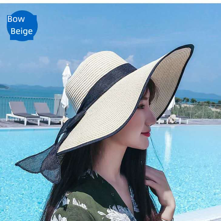 Straw Hat Women's Summer Seaside Travel Vacation Big Brim