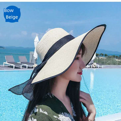 Straw Hat Women's Summer Seaside Travel Vacation Big Brim