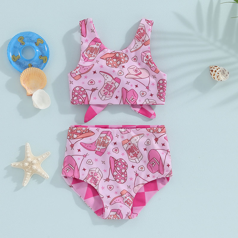 Toddler Girls Swimsuit – Cute Cartoon Bikini Set (1-4 Years)