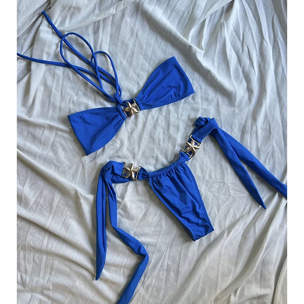 Sexy Push-Up Starfish Bikini – Brazilian Thong Swimsuit for Women
