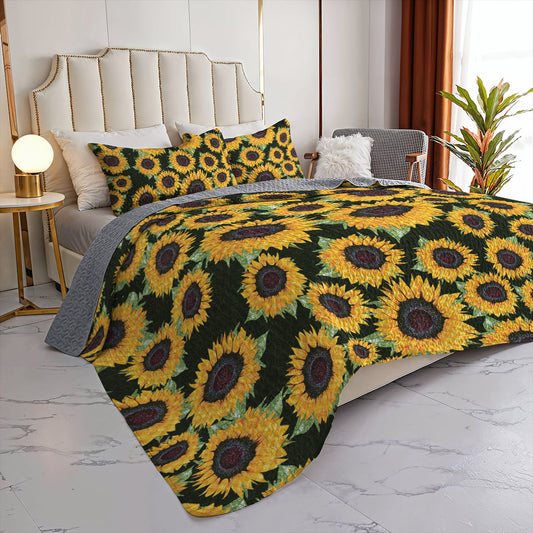 Ceeprints Quilt 3-Piece Set Sunflower
