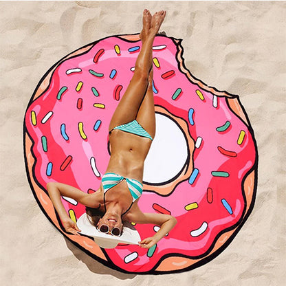 Oversized Round Beach Towel – Bohemian Summer Shawl & Sun Protection
