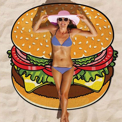 Oversized Round Beach Towel – Bohemian Summer Shawl & Sun Protection