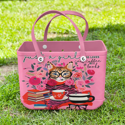 Ceeprints Cee™ Bag Cats Coffee Books