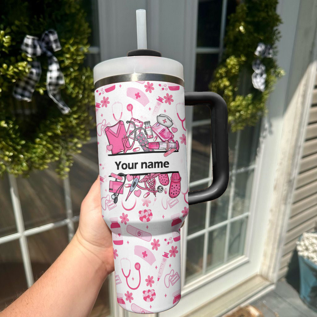 Ceeprints Personalized Tumbler Nurse Blossom