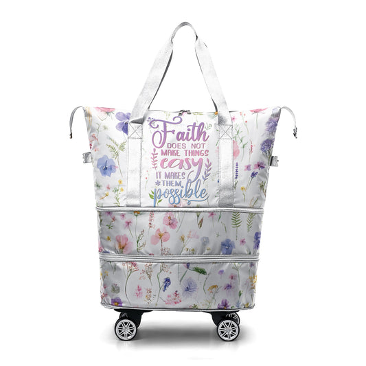 Cee™ Rolling Duffle Bag Faith & Flowers