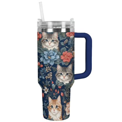 Ceeprints Tumbler Feline Blooms