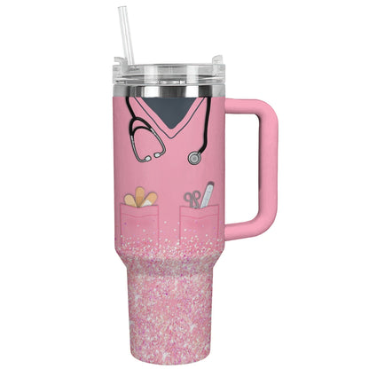 Ceeprints Tumbler Glitter Nurse Vibes