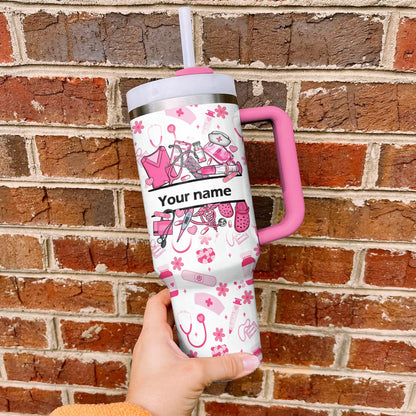 Ceeprints Personalized Tumbler Nurse Blossom