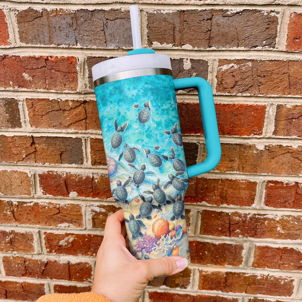 Ceeprints Tumbler Ocean Tides & Turtles