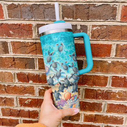 Ceeprints Tumbler Ocean Tides & Turtles