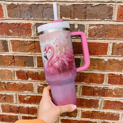 Ceeprints Tumbler Pink Feather