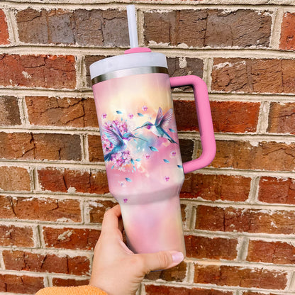 Ceeprints Tumbler Hummingbird Bloom