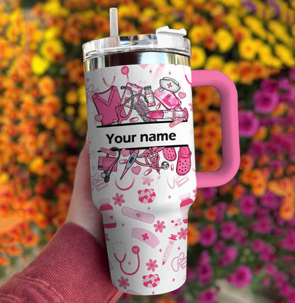 Ceeprints Personalized Tumbler Nurse Blossom